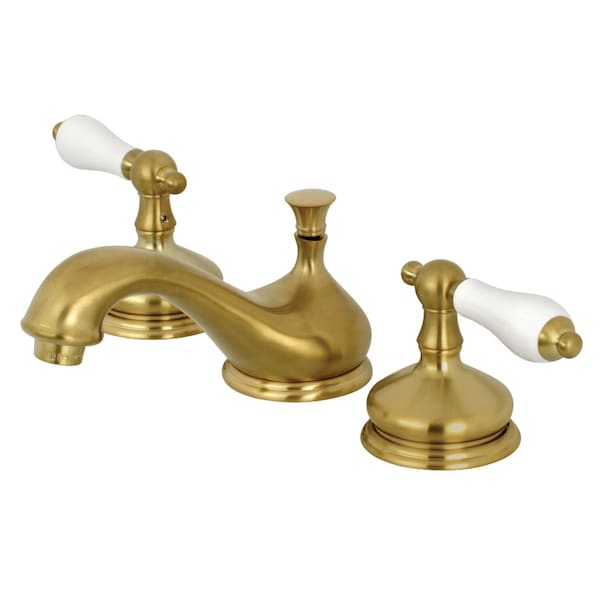KS1167PL 8" Widespread Bathroom Faucet, Brushed Brass